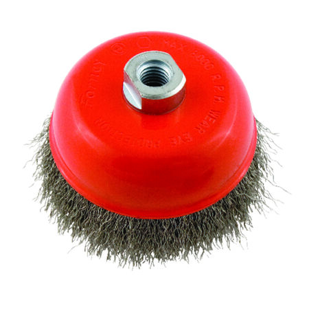 Forney 5 in. Dia. 0.625 Crimped Wire Cup Brush