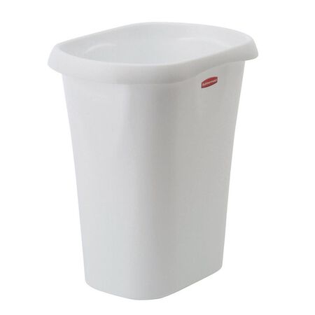 Rubbermaid 3 gal White Polypropylene Open Top Wastebasket
