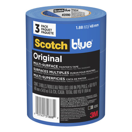 ScotchBlue 1.88 in. W X 60 yd L Blue Medium Strength Original Painter's Tape 3 pk