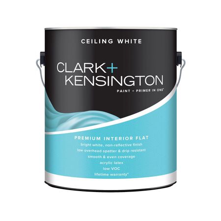 Clark+Kensington Flat Ceiling White Paint & Primer Interior 1 gal