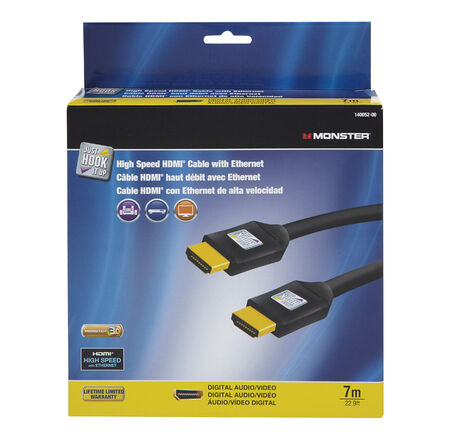 Monster Just Hook It Up 22.9 ft. L High Speed HDMI Cable with Ethernet HDMI