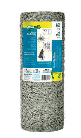 Garden Zone Poultry Netting 18in. H x 150' L 20 Ga. Silver
