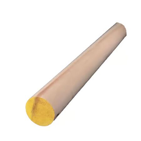 Alexandria Moulding Round Ramin Hardwood Dowel 2 in. D x 36 in. L 1 Pack Yellow
