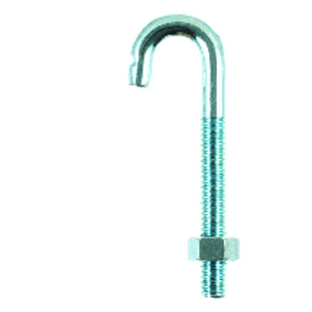 Hampton Medium Zinc-Plated Silver Steel 13/16 in. L J-Bolt 175 lb 1 pk