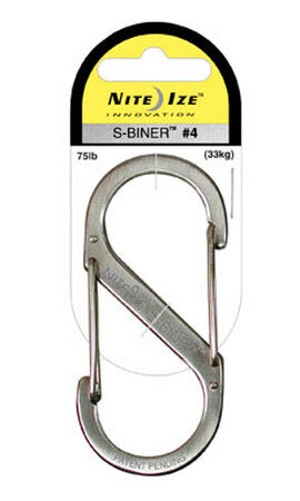 Nite Ize S-Biner Stainless Steel Stainless Steel Carabiner Key Holder Silver 3-1/2 in. L 75 l