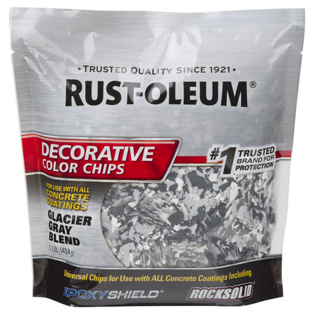 Rust-Oleum EpoxyShield Indoor and Outdoor Glacier Gray Blend Decorative Color Chips 1 lb
