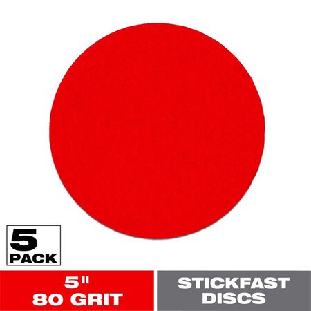 Diablo StickFast 5 in. Ceramic Blend Pressure Sensitive Adhesive Sanding Disc 80 Grit Coarse 5 pk