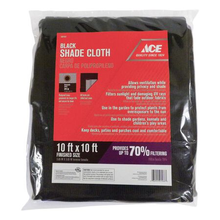 Ace Polypropylene Shade Cloth 10 ft. W X 10 ft. L