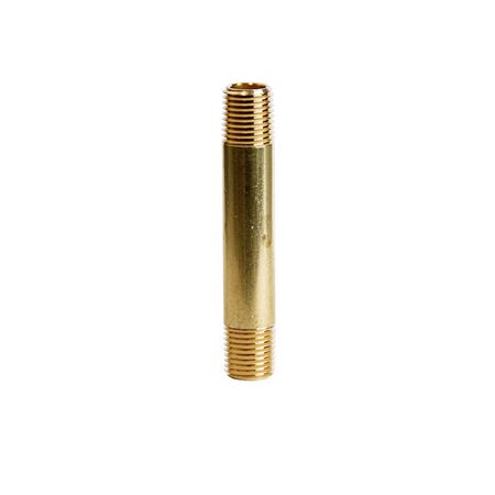 ATC 1/4 in. MPT 1/4 in. D MPT Yellow Brass Nipple 3 in. L