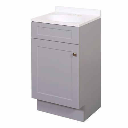Zenith Products Single Gray Bathroom Vanity 18 in. W X 16 in. D X 35 in. H