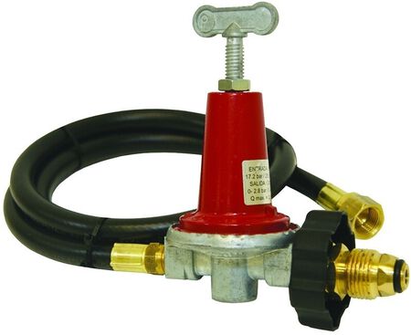 Bayou Classic 5HPR-40 48" PROPANE LPG Hose High Pressure Adjustable Regulator