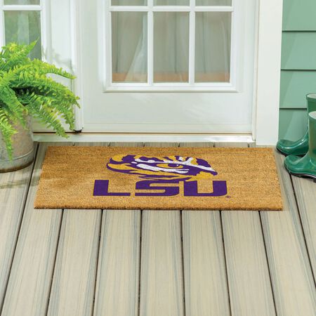 Evergreen Louisiana State University Large Full Color Coir Mat, 36 in. x 24 in.