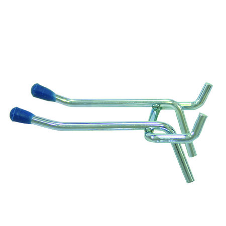Crawford Zinc Plated Silver Steel 4 in. Peg Hooks 2 pk