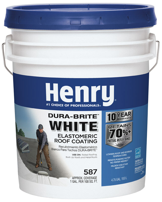 Henry Elastomeric Roof Coating 43/4 gal. White Stine Home + Yard