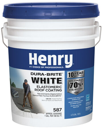 Henry Elastomeric Roof Coating 4-3/4 gal. White