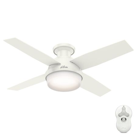 Hunter Dempsey 44 in. Snow White White LED Indoor Ceiling Fan