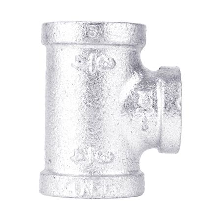 STZ Industries 3/4 in. FIP X 3/4 in. D FIP 1/2 in. D FIP Galvanized Malleable Iron Tee