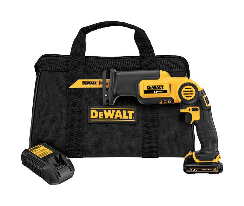 DeWalt 12V MAX 9/16 in. Cordless Reciprocating Saw Kit 12 volt 2700 spm