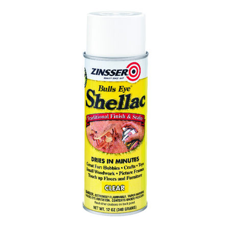 Zinsser Bulls Eye Semi-Gloss Clear Shellac-Based Finish and Sealer 12 oz