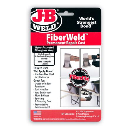 J-B Weld FiberWeld High Strength Epoxy Adhesive Black Permanent Fabric Adhesive 1 pc