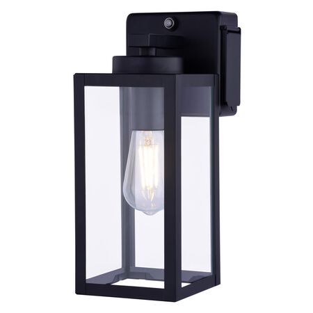 Dualux Textured Black Black Dusk to Dawn LED Porch Light