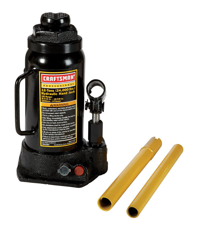 Craftsman Hydraulic Automotive Bottle Jack 12 ton Black Stine Home + Yard The Family You Can