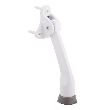 Ace 4 in. W Metal White Kick-Down Door Holder Mounts to door and wall 0 in.