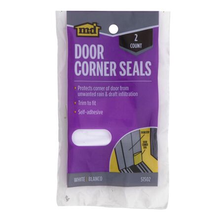 M-D White Foam/Vinyl Corner Weatherseals For Doors 1-3/4 in. L X 0.13 in.