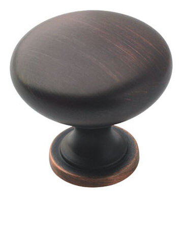 Amerock Allison Round Furniture Knob 1-1/4 in. Dia. 1-1/8 in. Oil-Rubbed Bronze 1 pk