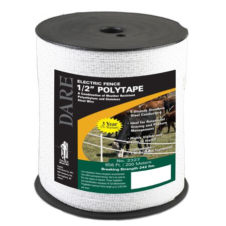 Dare Electric-Powered Tape 656 ft. White
