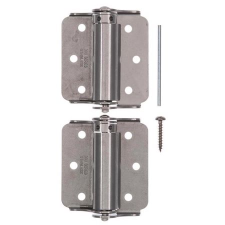 Ace 3 in. L Stainless Steel Adjustable Spring Hinge 2 pk