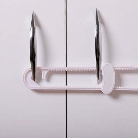 Dreambaby White Plastic Cabinet Slide Locks 2 pk
