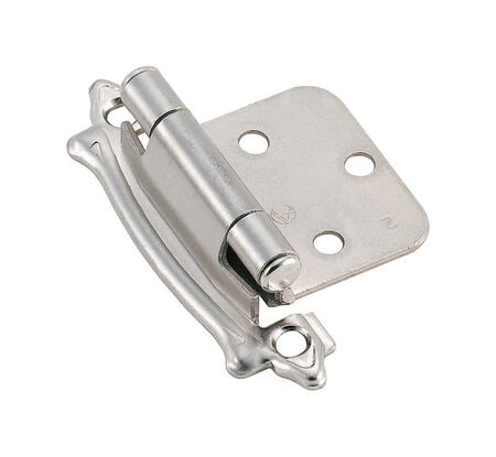 Amerock 1-3/4 in. W X 2-64/79 in. L Sterling Nickel Silver Steel Self-Closing Hinge 2 pk