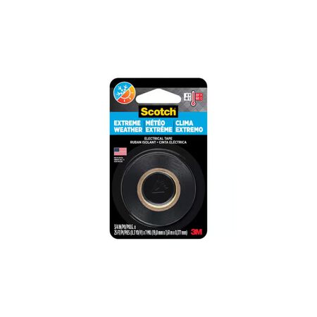 Scotch 0.75 in. W X 25 ft. L Black Vinyl Electrical Tape
