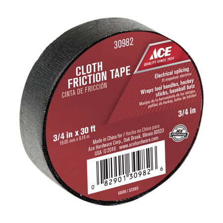 Ace 3/4 in. W X 30 ft. L Black Cotton Cloth Friction Tape