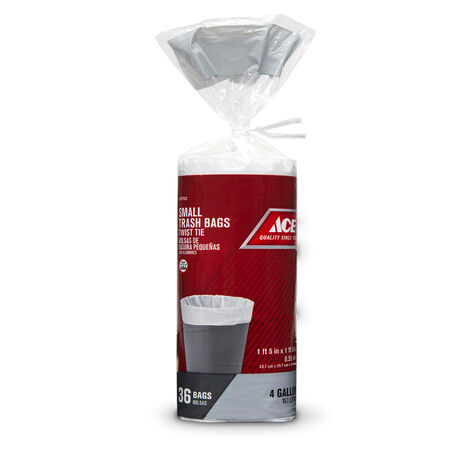 Ace 4 gal Trash Bags Twist Tie 36 pk 0.55 mil