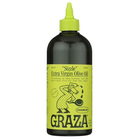Graza Sizzle Extra Virgin Olive Oil Squeeze Bottle for Cooking, 500ml