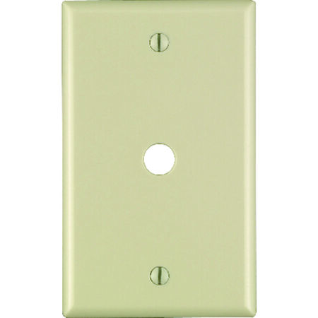 Leviton 1 gang Ivory Thermoset Plastic Cable/Telco Wall Plate 1 pk