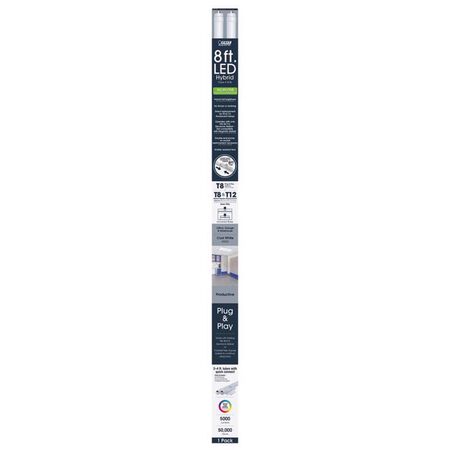 Feit Linear T8/T12 Cool White 93.4 in. 1-Pin Linear LED Tube Light Bulb 42 Watt Equivalence 1 pk