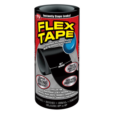 FLEX SEAL Family of Products FLEX TAPE 8 in. W X 5 ft. L Black Waterproof Repair Tape
