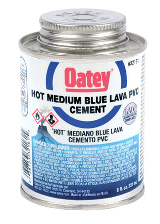 Oatey Lava Hot Blue Cement For PVC 8 oz