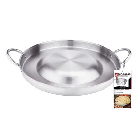 Bene Casa Stainless-Steel Belly Up Comal Pan 22.4 in.