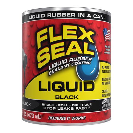 Flex Seal Family of Products Flex Seal Black Liquid Rubber Sealant Coating 16 oz