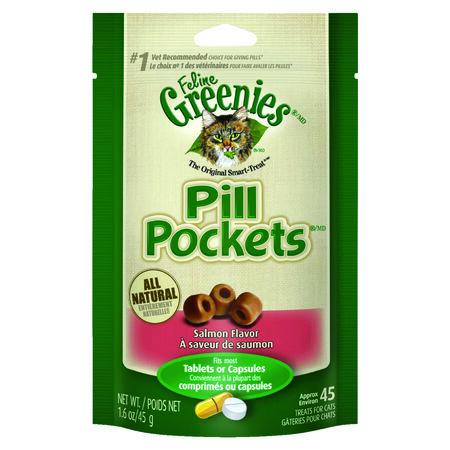 Greenies Pill Pockets Salmon Treats For Cat 1.6 oz 1 pk