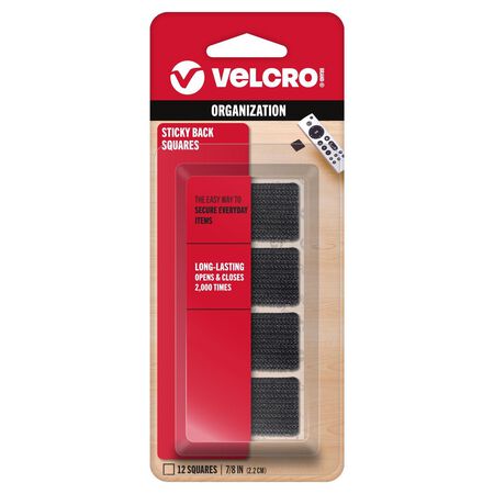 VELCRO Brand Sticky Back Small Nylon Hook and Loop Fastener 7/8 in. L 12 pk