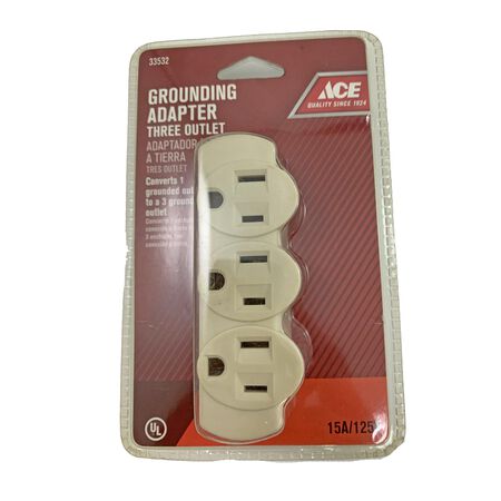 Ace Grounded 3 outlets Adapter 1 pk