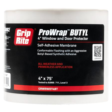 Grip-Rite ProWrap BUTYL Flashing Tape W/D 4"x75'