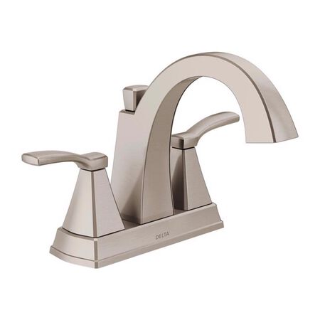 Delta Flynn Stainless Steel Pop-up Bathroom Sink Faucet 4 in.
