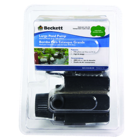 Beckett 0.38 ft. Plastic 7/64 HP 575 gph 115 V Pond Pump