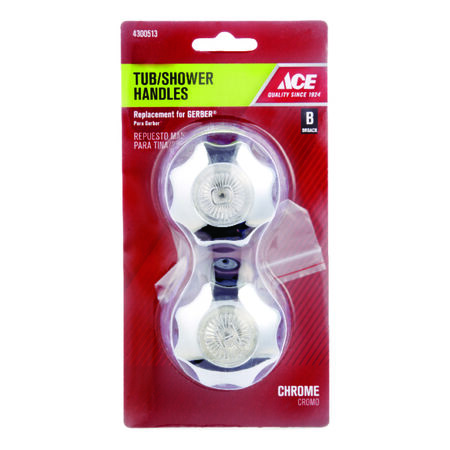 Ace For Gerber Chrome Tub and Shower Faucet Handles